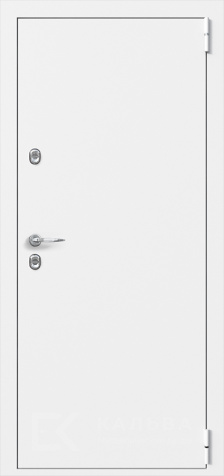 Фото «Стальная дверь белая и коричневая порошковая для квартиры №6»