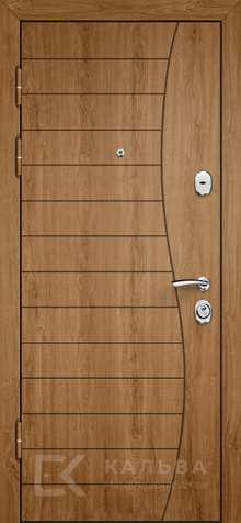 Фото №2 «Железная дверь светлый ясень арка внутри дуб волна №347»