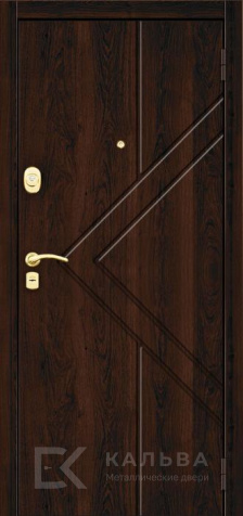 Фото «Стальная дверь тёмный орех с классической фрезеровкой МДФ №21»